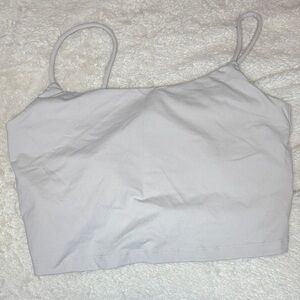 Light Gray Crop Top with built in